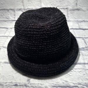 Vintage Arlin Soft Black Flexible Woven Bucket Hat‎